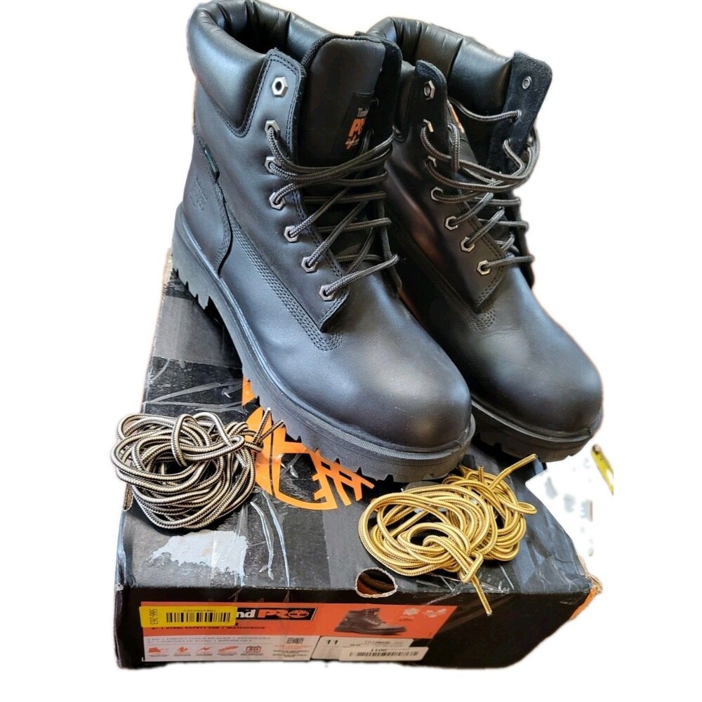 Timberland PRO Men's Direct Attach 6" Steel Toe Work Boots Black Size 11 M